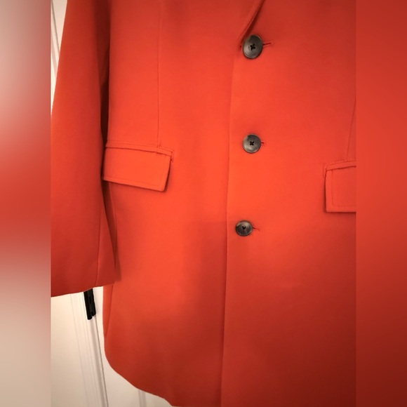 INC-Red Hot Sauce Button Down Overcoat Large - Picture 6 of 10